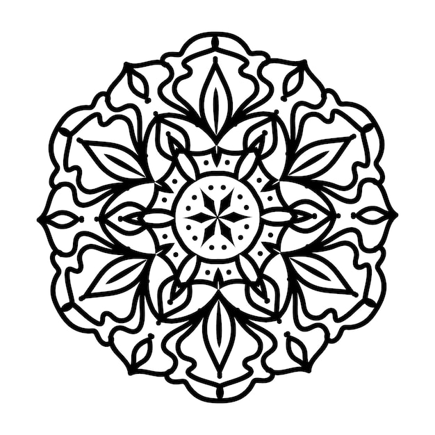 Bloem Mandala Vintage decoratief patroon vectorillustratie Boek kleurplaat KDP interieur