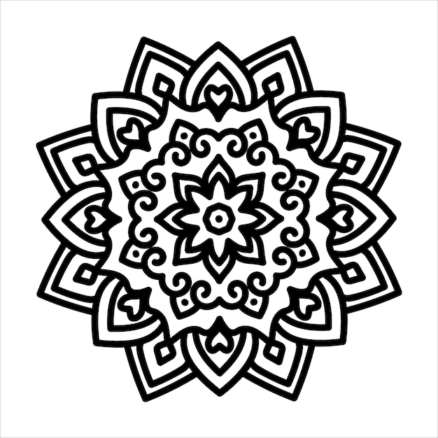 Bloem Mandala Vintage decoratief patroon vectorillustratie Boek kleurplaat KDP interieur