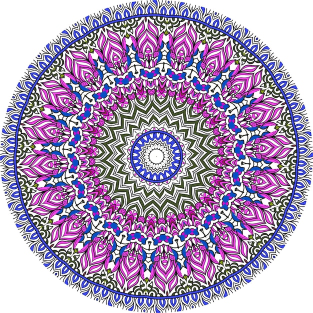 Bloem Mandala. Vintage decoratieve elementen. Oosters Patroon, Illustratie.