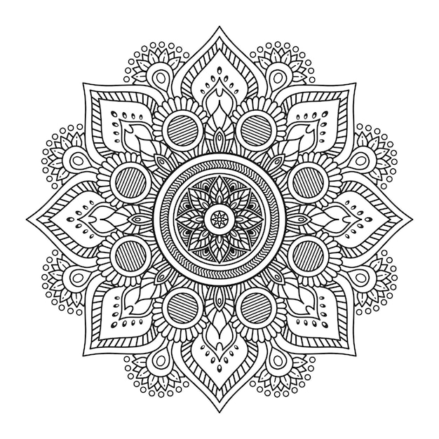 Bloem Mandala Vintage decoratieve elementen Oosters patroon