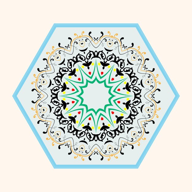 Bloem Mandala Vintage decoratieve elementen Oosterse patroon luxe vectorillustratie