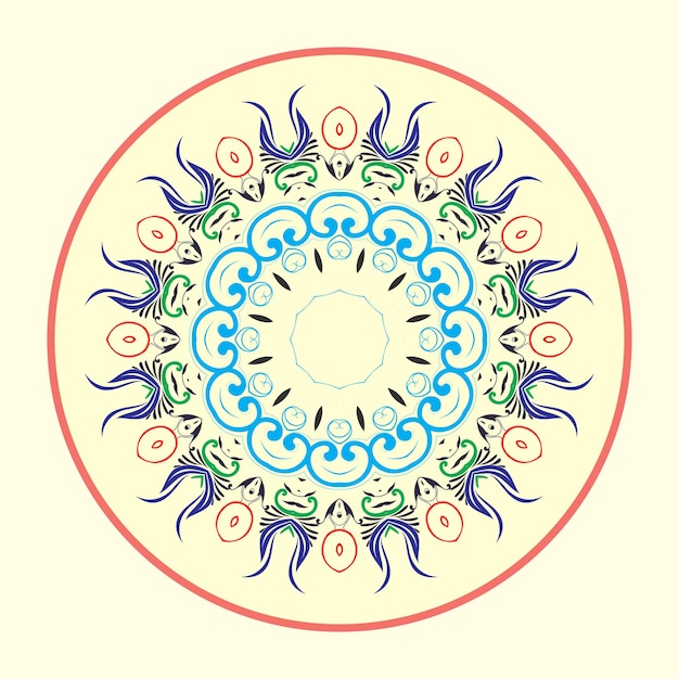 Bloem Mandala Vintage decoratieve elementen Oosterse patroon luxe vectorillustratie