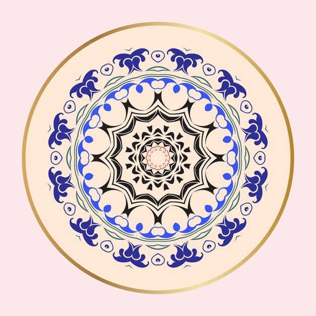 Bloem Mandala Vintage decoratieve elementen Oosterse patroon luxe vectorillustratie