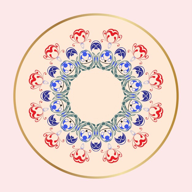 Vector bloem mandala vintage decoratieve elementen oosterse patroon luxe vectorillustratie