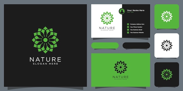 Bloem natuur logo ontwerp sjabloon vector