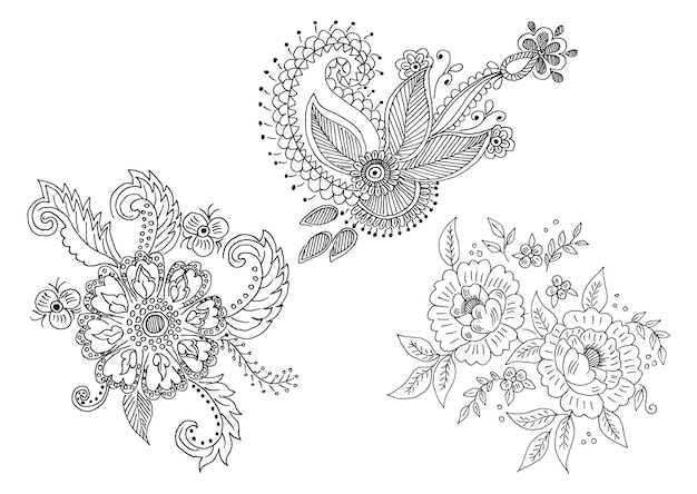 Vector bloem ontwerp tekening