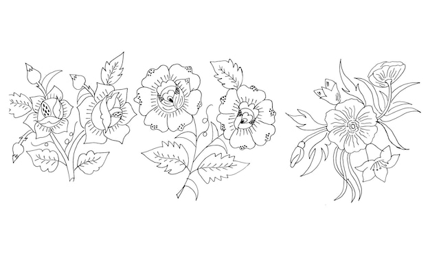 bloem ontwerp tekening