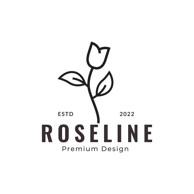 BLOEM ROSE LOGO ONTWERP ILLUSTRATIE SYMBOOL ICOON