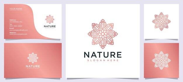 Bloem schoonheid logo ontwerp inspiratie voor salon