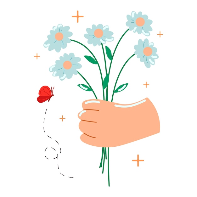 Vector bloem sticker_daisy