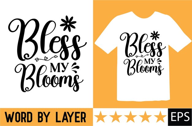 Vector bloem svg t-shirt ontwerp