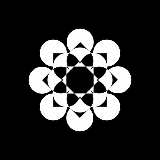 Bloem vector mandala abstracte pictogram