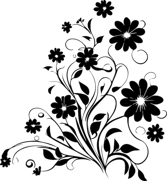 Bloem Vector silhouet illustratie 5