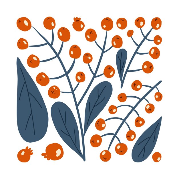 Bloemen abstracte elementen Botanische compositie Moderne trendy Matisse minimale stijl