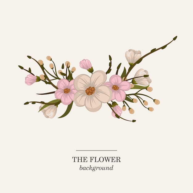 Bloemen achtergrond illustratie