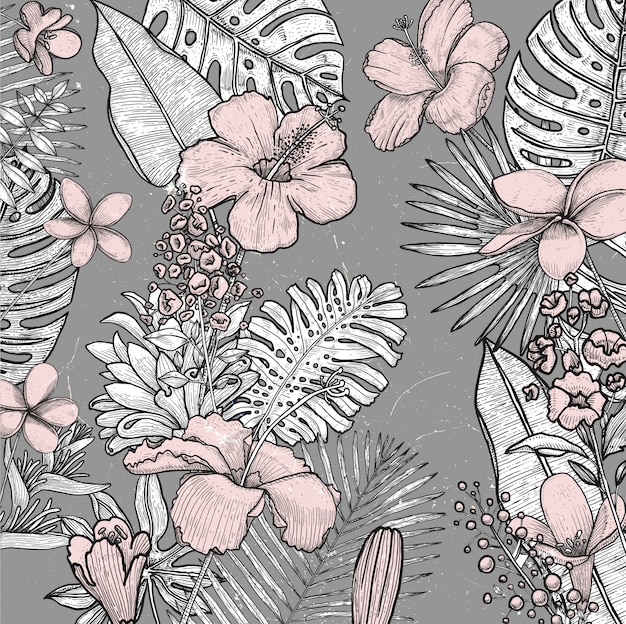 Vector bloemen achtergrond ontwerp