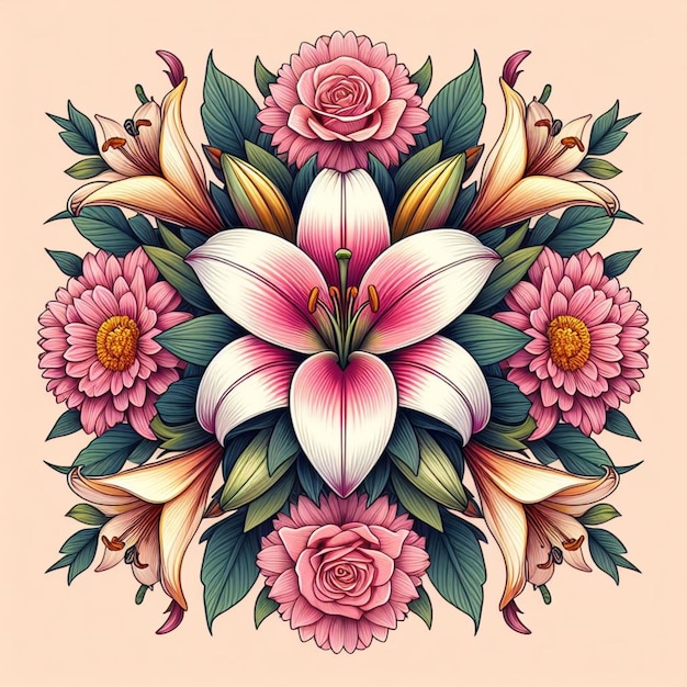 bloemen afdruk vector illustratie