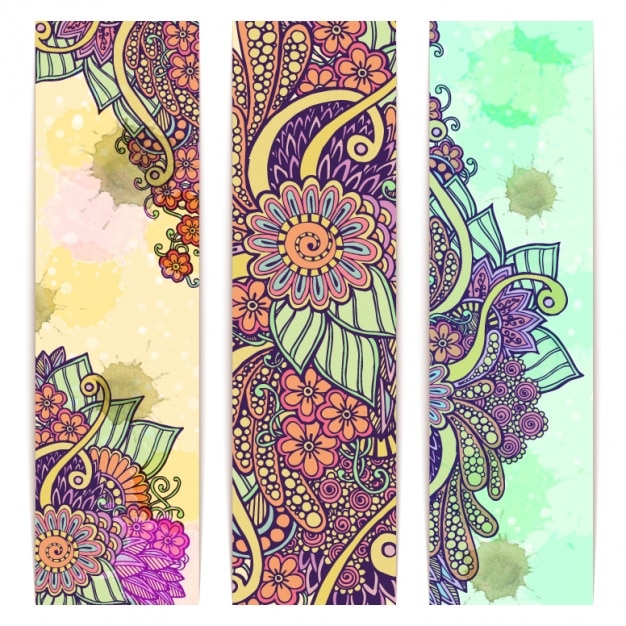 Vector bloemen banners collectie