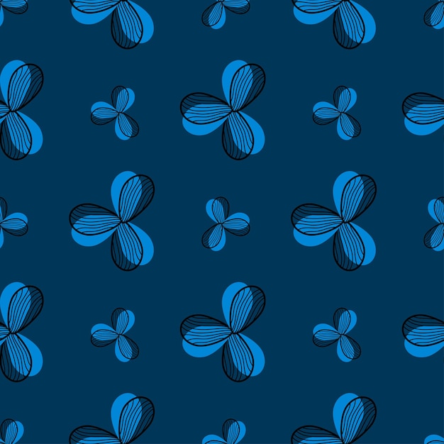 Bloemen blauw patroon textiel. vector illustratie naadloze textiel sjabloon