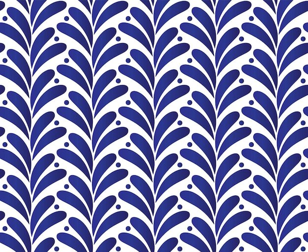 Vector bloemen blauw patroon