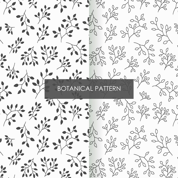 Bloemen botanische patronen, natuurlijke takken en bladeren textielpatroon