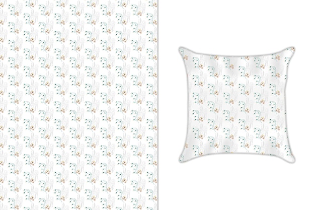Bloemen- en bladmotieven vector pastel bloemen achtergrond kleding patroon ontwerp