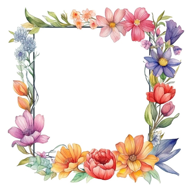 Bloemen Folio Frame Waterverf