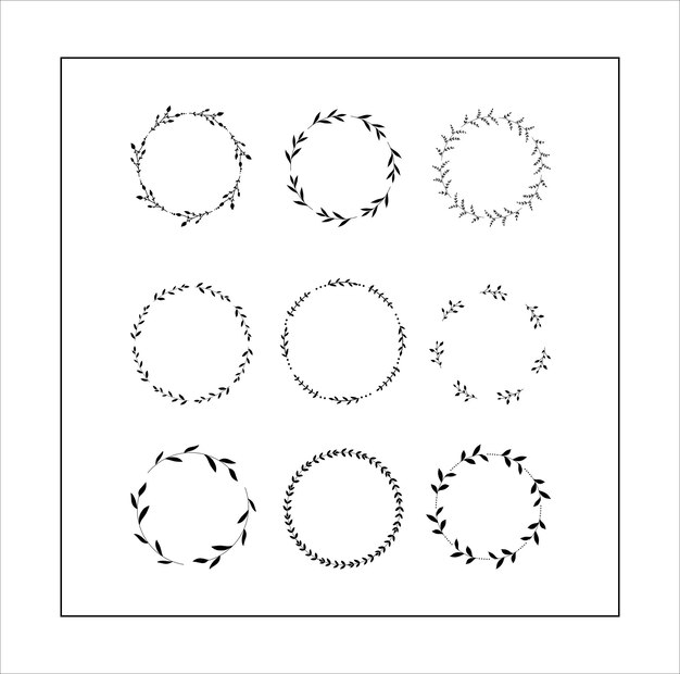 Bloemen frame cirkel