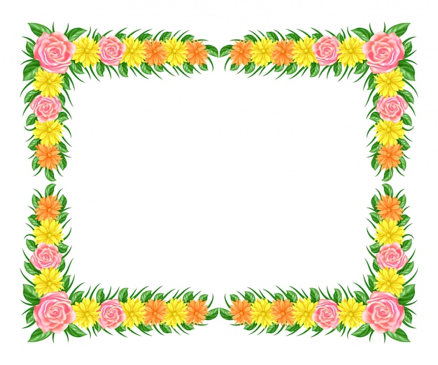 Bloemen frame decoratie