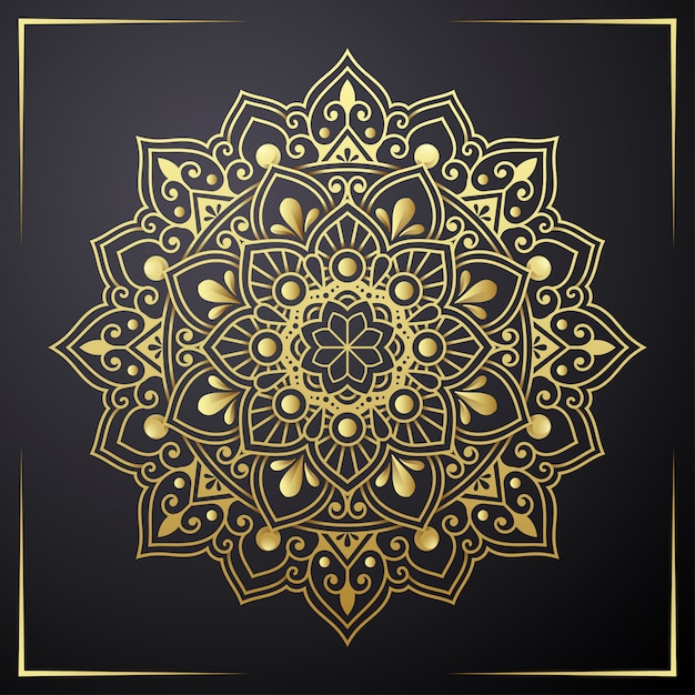 Bloemen gouden mandala 2