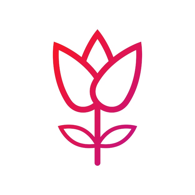 Bloemen Icon Bloemen Gradiënt Icon Symbol Vector Illustratie