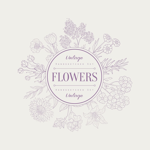 Bloemen, illustratie banner