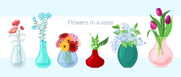 Vector bloemen in een vaas