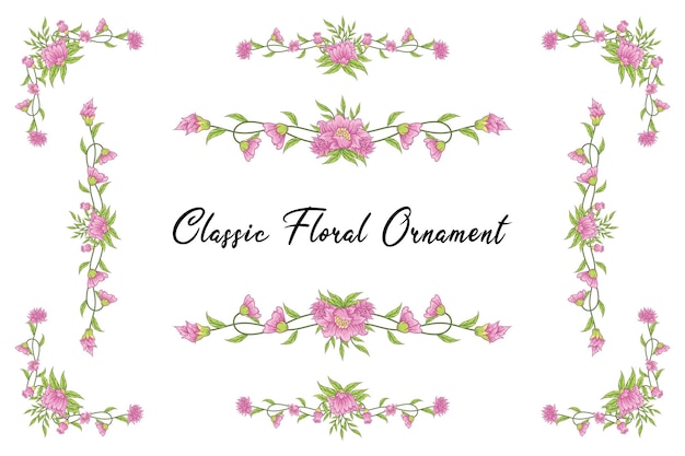 Bloemen klassieke vintage bruiloft vector ornamenten frames scheidingselementen voor klassieke vintage huwelijksuitnodiging hand getrokken doodle