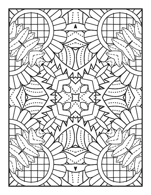 bloemen kleurboek voor volwassenen bloemenmandala kleurplaat met handgetekende kleurpagina's