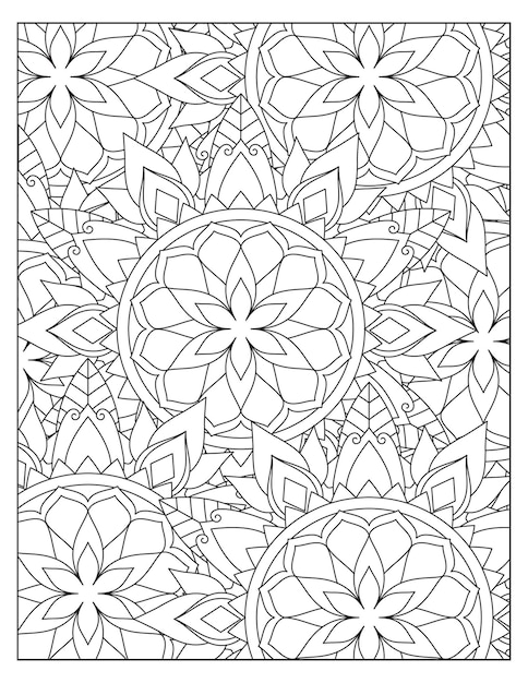 Bloemen kleurpatroon pagina KDP interieur