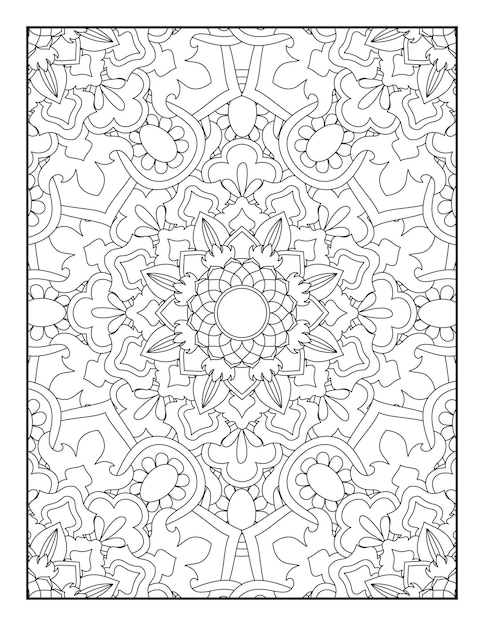 Bloemen kleurplaat. Mandala kleurplaat.