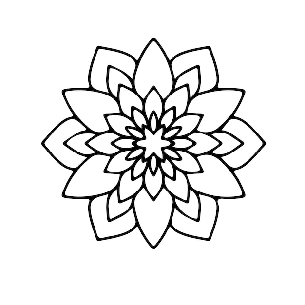 Vector bloemen kleurrijk mandala-decoratiepatroon