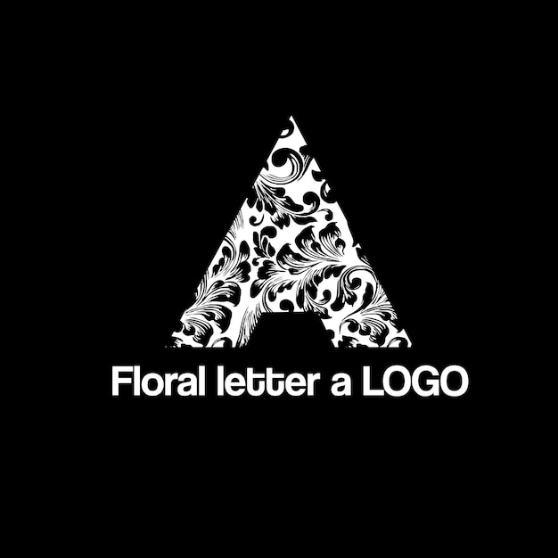 Bloemen letter A vector logo ontwerp