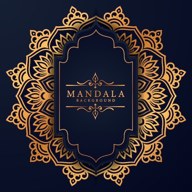 Bloemen luxe mandala arabesque stijl als achtergrond