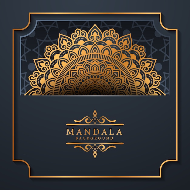 Bloemen luxe mandala arabesque stijl als achtergrond