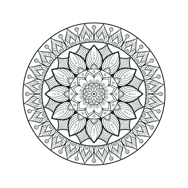 Bloemen luxe sierpatroon henna mandala kunst voor kleurboek