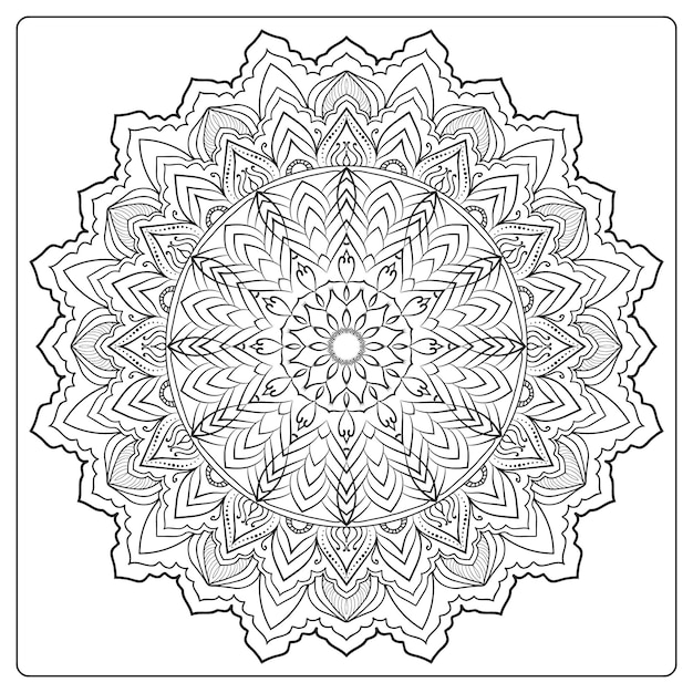 Bloemen Mandala-achtergrondontwerp