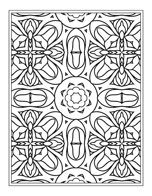 Bloemen Mandala Kleurboek ontwerp