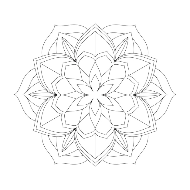 Bloemen mandala kleurpatroon ontwerp