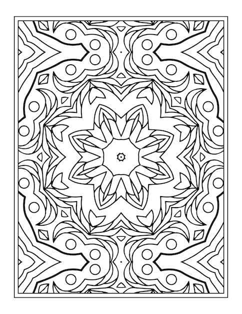 Bloemen mandala kleurpatroon ontwerp