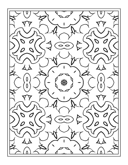 Bloemen mandala kleurpatroon ontwerp