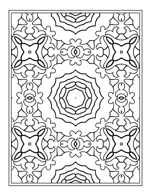 Bloemen mandala kleurpatroon ontwerp