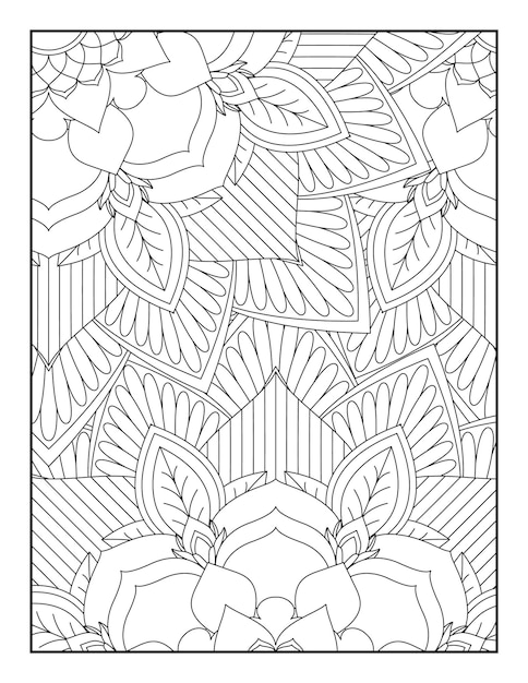 Bloemen Mandala Kleurplaat Bloemen Kleurboek Bloemen Kleurboek Voor Tieners