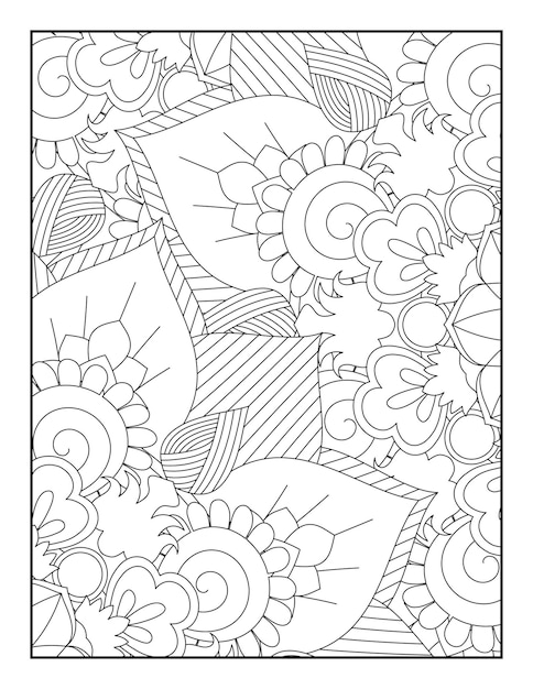 Bloemen Mandala Kleurplaat Bloemen Kleurboek Bloemen Kleurboek Voor Tieners